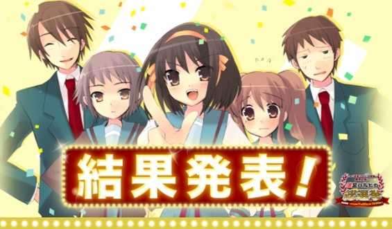“凉宫春日的总选举”结果出炉！！！