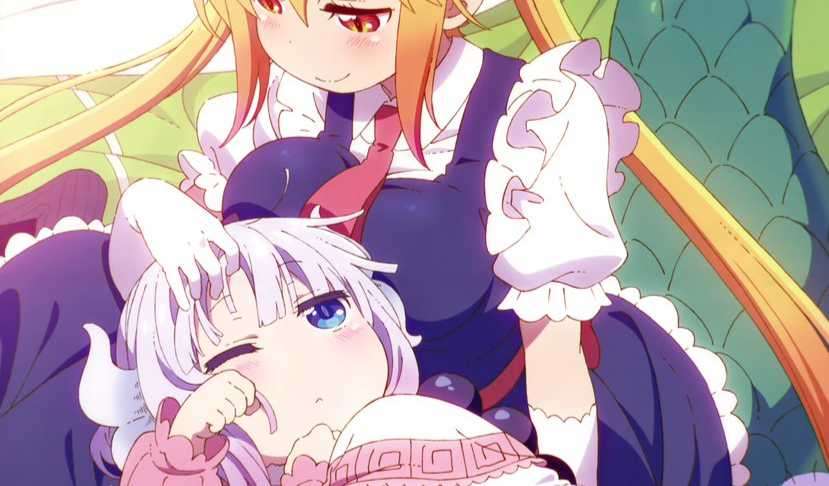 動畫《小林家的龍女僕S》Megami 雜誌 6 月號海報圖「朵露與康娜」